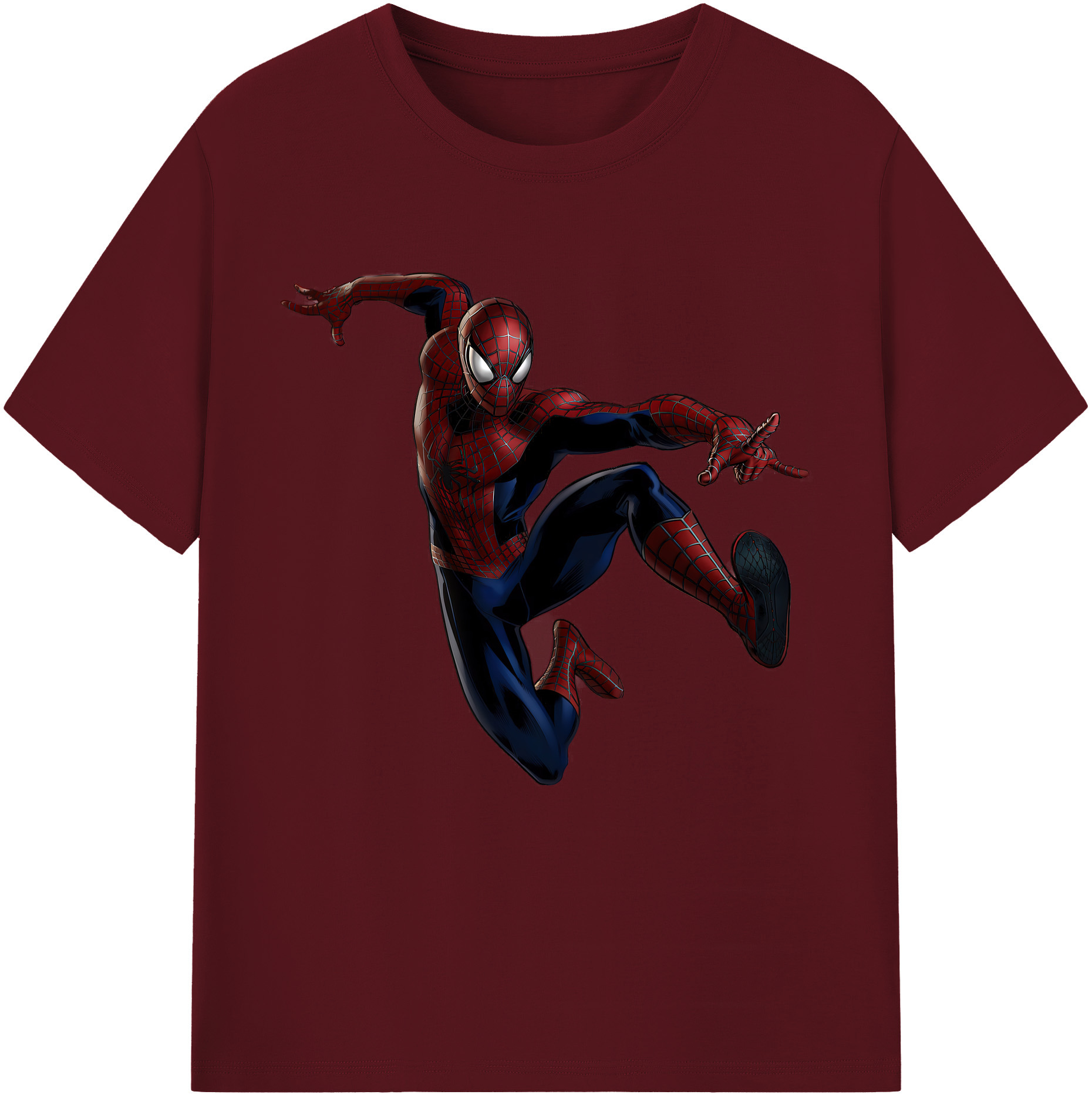 （画像用） Spider Man スパイダーマン 綿100％半袖Tシャツ（フロントプリント）